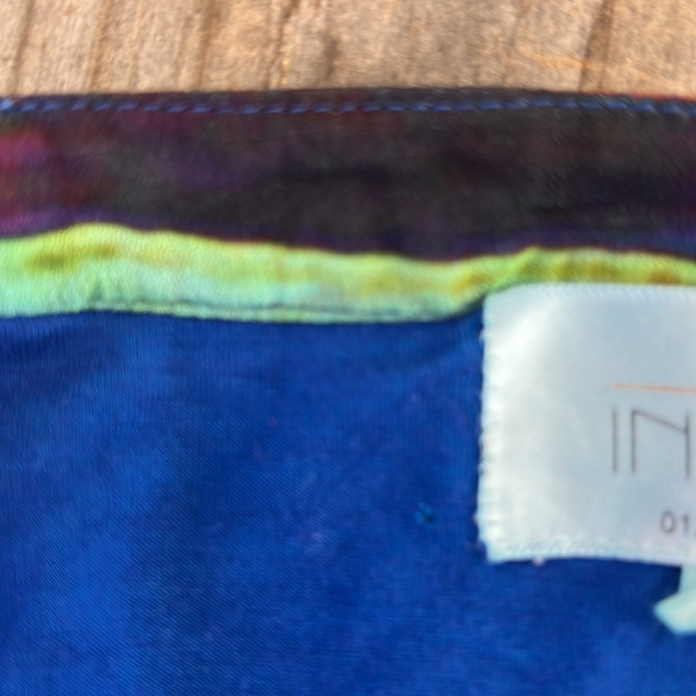Indus colorful bright slightly sheer long sleeve Art Deco shirt tunic size M - Picture 9 of 10